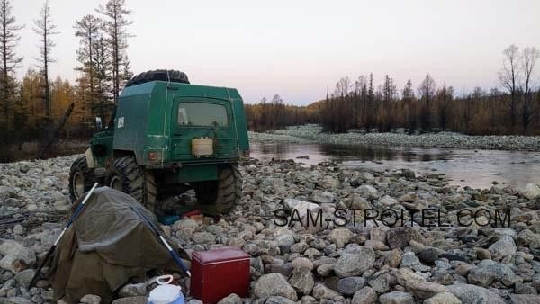 Самодельный вездеход на шинах низкого давления от Краза